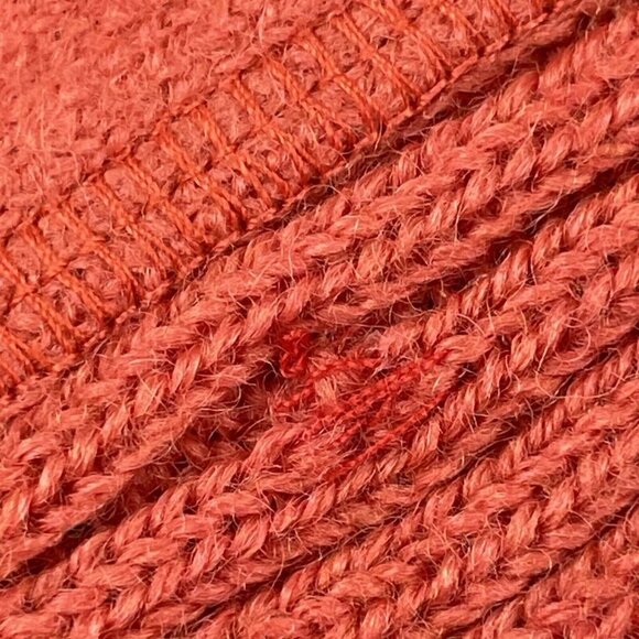 Orvis Wool Cardigan Sweater Women’s M Button Front Pockets Round Neck Dark Pink - Picture 11 of 11